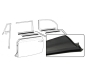 Preview: VW Käfer Cabriolet 54-1964 Fensterschachtdichtung Innenschachtdichtung SET 2 teilig 151837475B1979 Fensterchrom Fensterschachtdichtung Türchrom Aussenschachtdichtung SET
